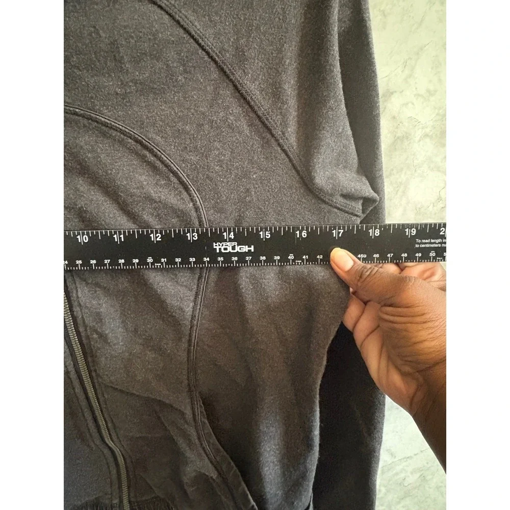 Lululemon Gray‎ Black Full Zip High Neck Athletic Blissed Jacket S/M